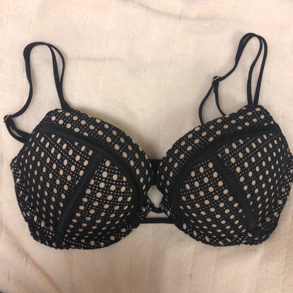 NWT Very Sexy Push Up Black Fishnet